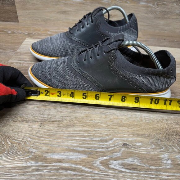 Cole Haan 2.Zerogrand Packable Gray Tweed Saddle-Knit Oxford Shoes Men's Size 10 - Picture 6 of 8